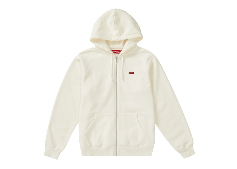 Supreme Small Box Zip Up Sweatshirt (SS19) White Men's - SS19 - US