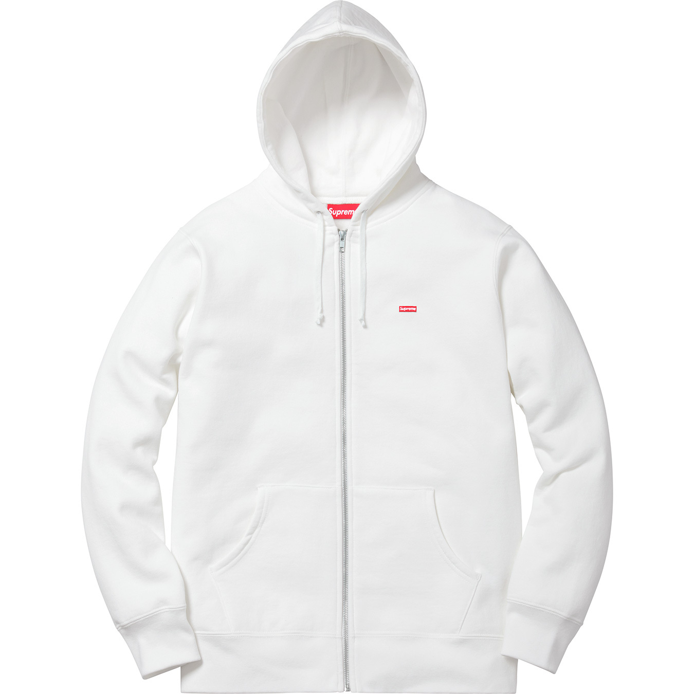 Supreme Small Box Zip Up Sweatshirt White