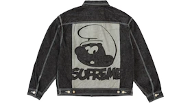 Supreme Smurfs Denim Trucker Jacket Black