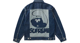 Supreme Smurfs Denim Trucker Jacket Blue
