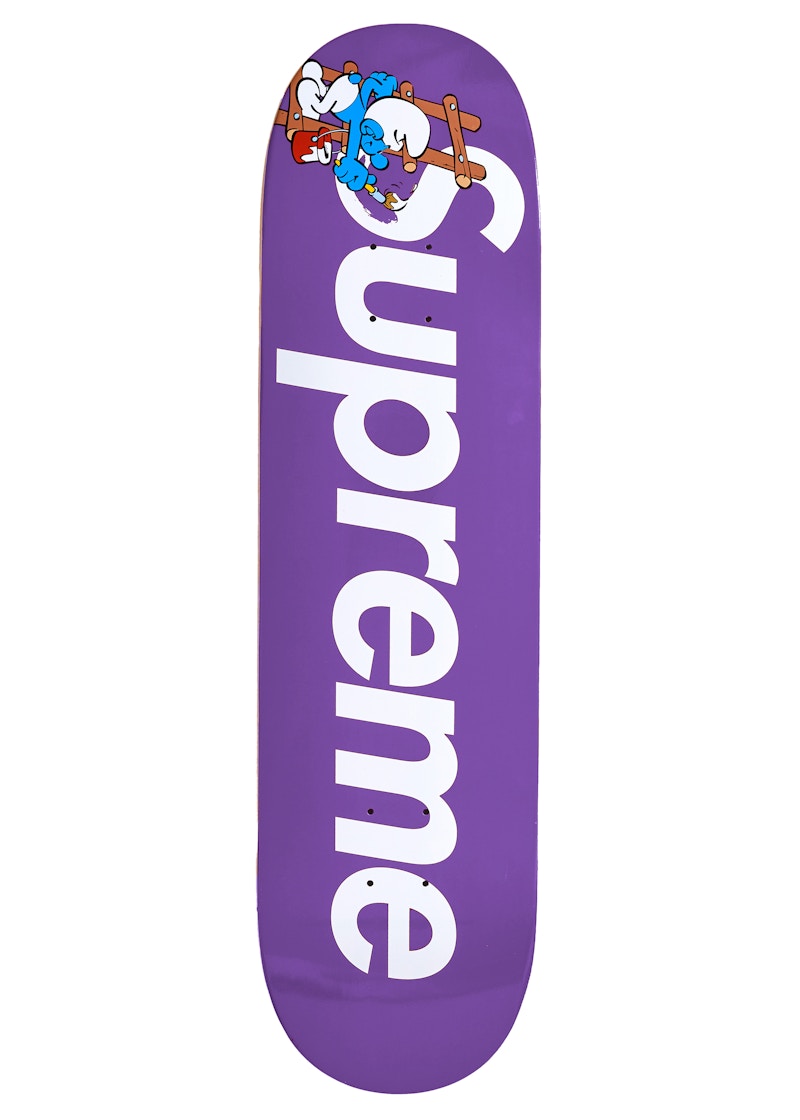 Supreme Smurfs Skateboard Purple