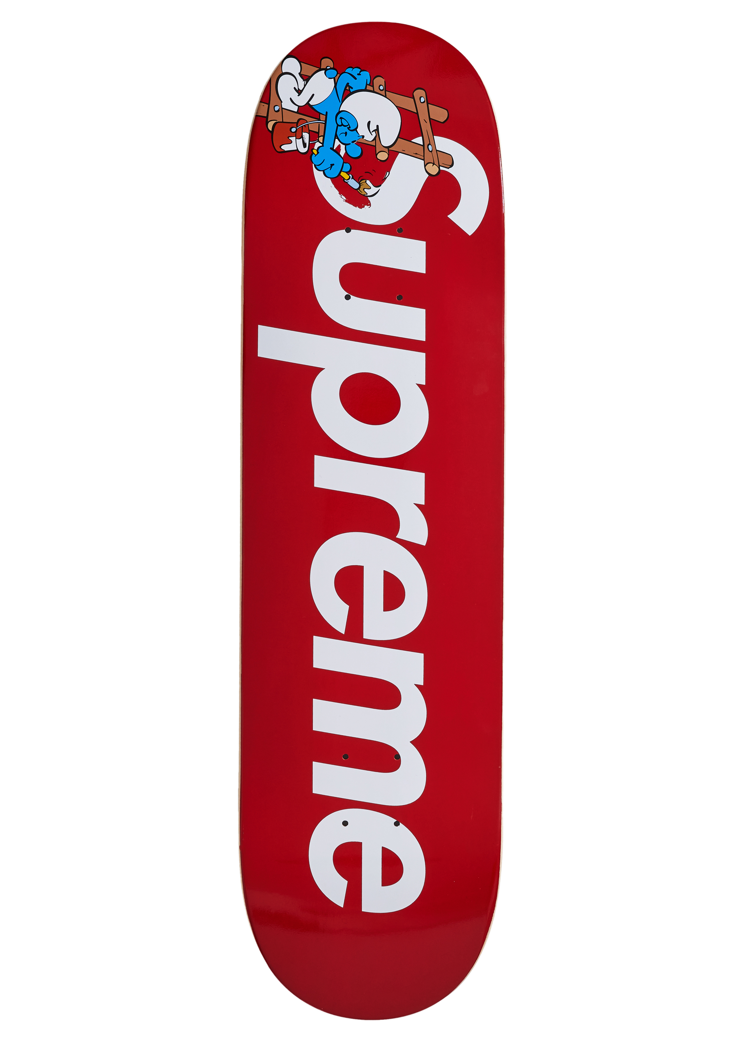 Supreme Smurfs Skateboard Red
