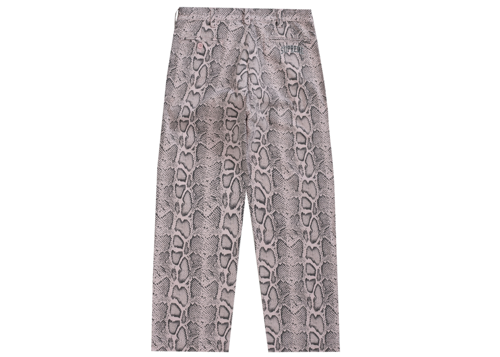 Supreme Snake Print Chino Pant Pale Pink