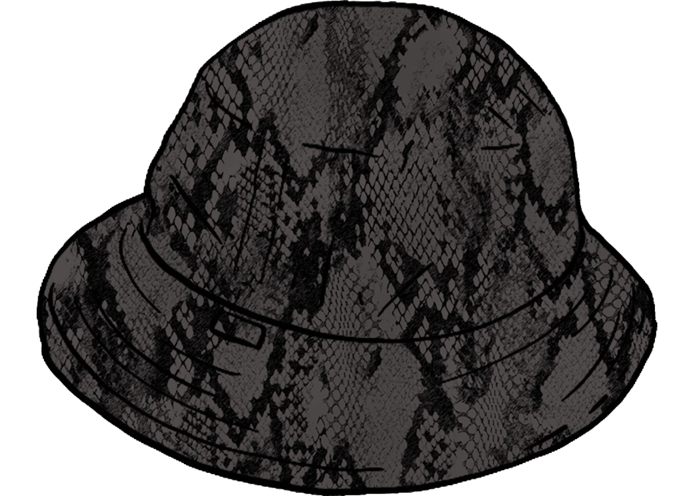 Supreme Snakeskin Corduroy Bell Hat Black