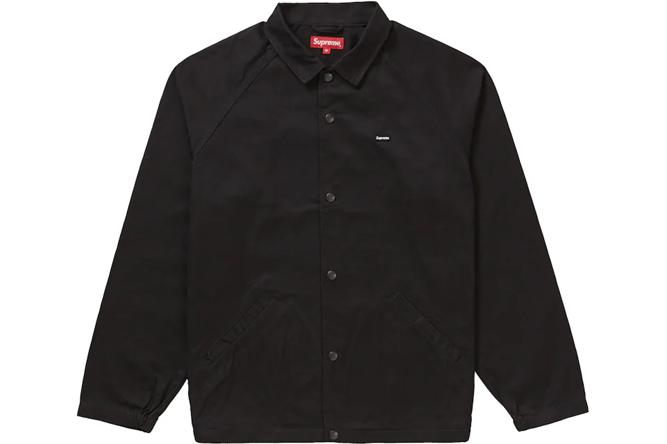 Supreme Snap Front Jacquard Logos Twill Jacket Black