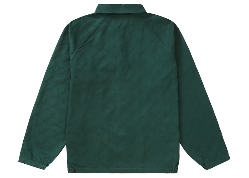 Supreme Snap Front Jacquard Logos Twill Jacket Forest Green メンズ ...