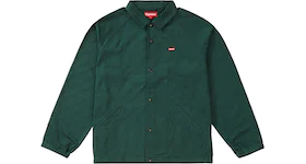 Supreme Snap Front Jacquard Logos Twill Jacket Forest Green