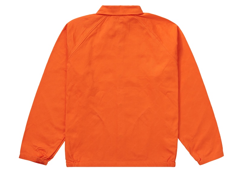 Supreme Snap Front Jacquard Logos Twill Jacket Orange Herren - FW19 – DE