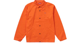 Supreme Snap Front Jacquard Logos Twill Jacket Orange