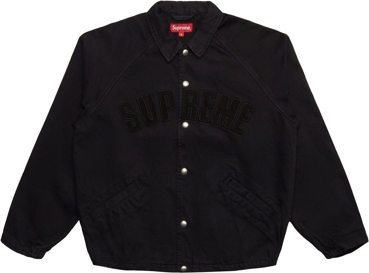 Supreme Snap Front Twill Jacket Black - FW18