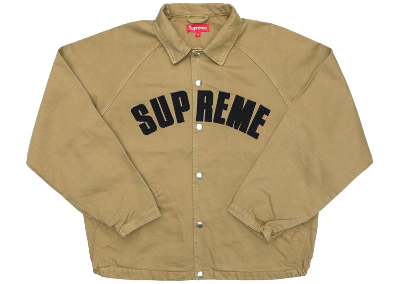 Supreme Snap Front Twill Jacket Light Gold - FW18 Men's - US