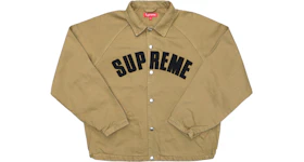 Supreme Snap Front Twill Jacket Light Gold