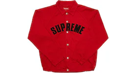 Supreme Snap Front Twill Jacket Red