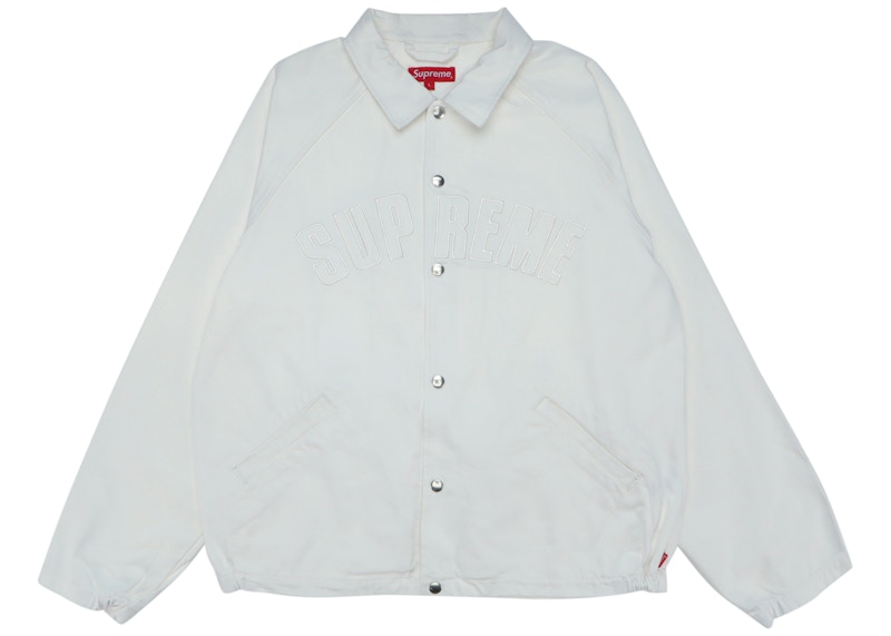 Supreme Snap Front Twill Jacket White - FW18 Men's - US