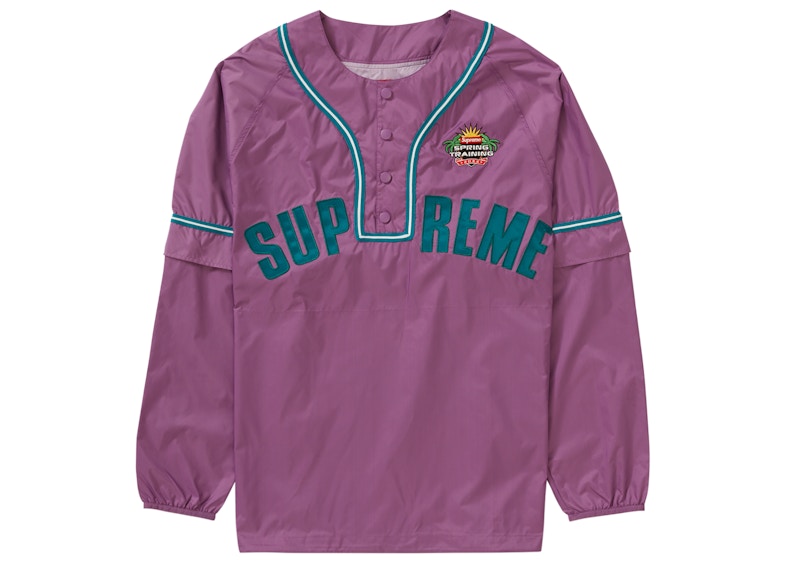 Supreme Snap-Off Sleeve L/S Baseball Topブラック