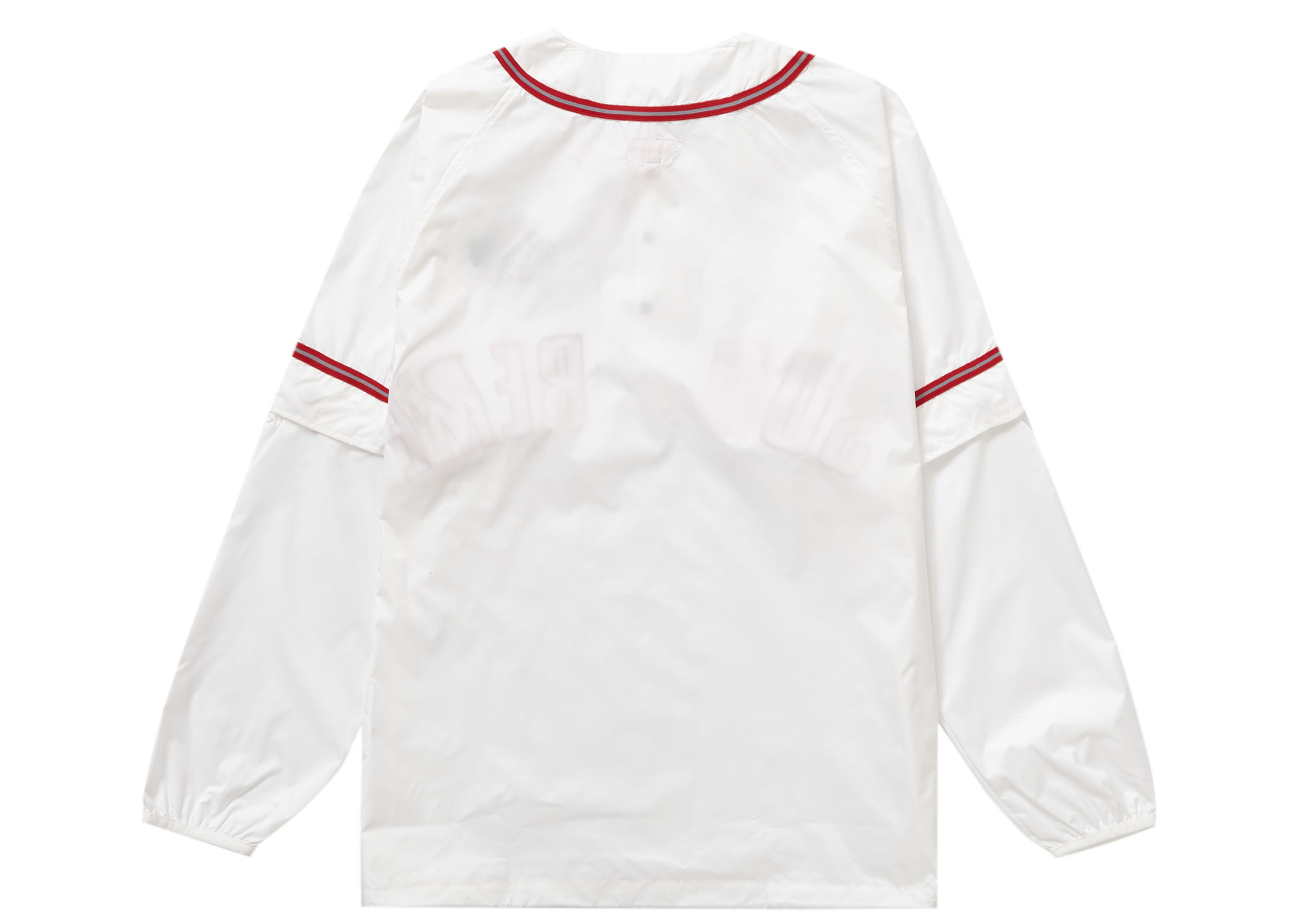Supreme Snap-Off Sleeve L/S Baseball Top White メンズ - SS22 - JP