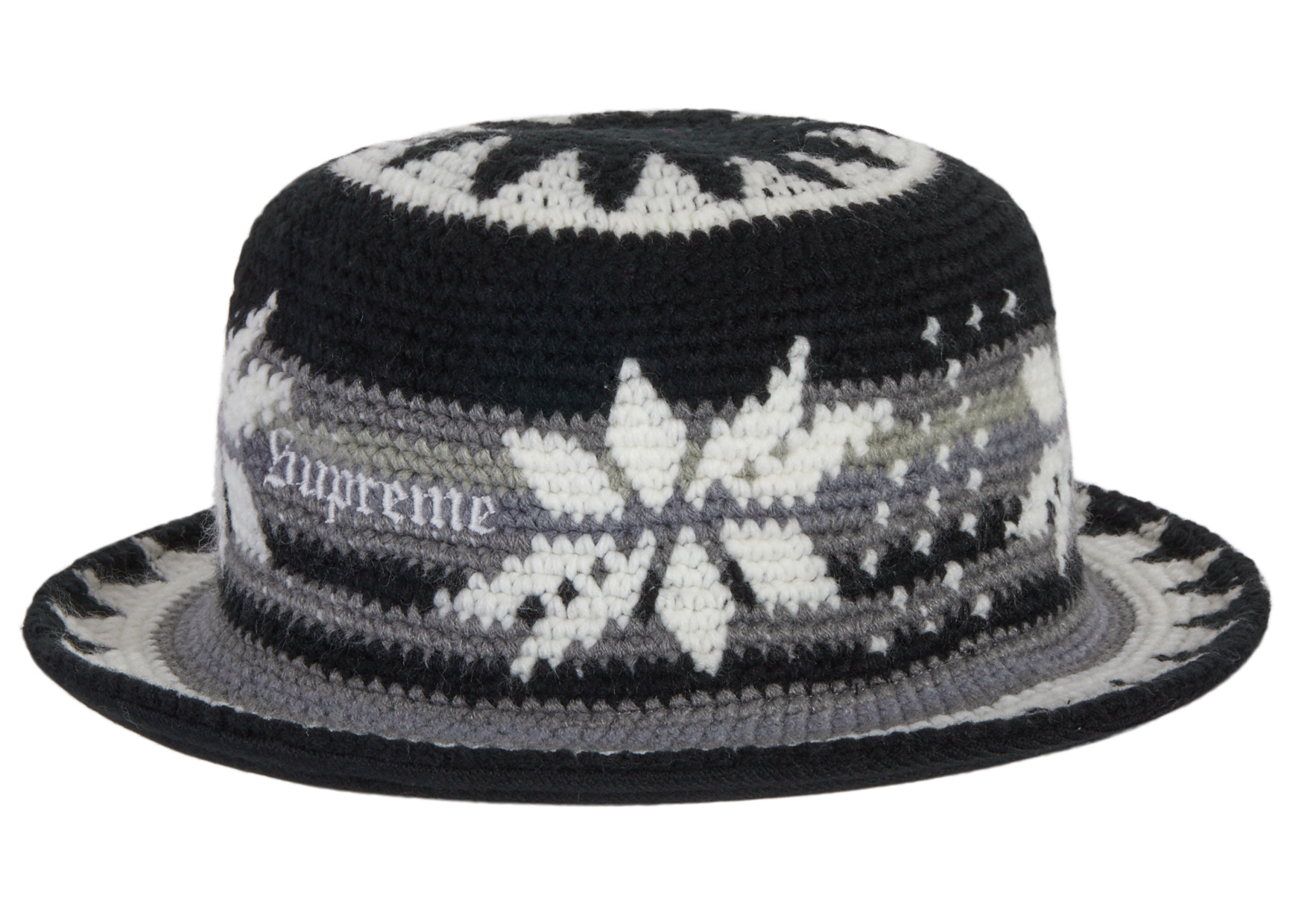 Supreme Snowflake Crochet Crusher Black