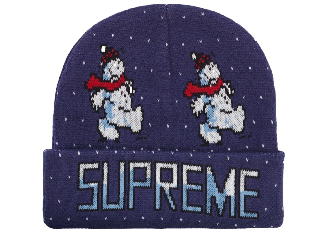 Pre-owned Supreme Snowman Beanie Light Navy