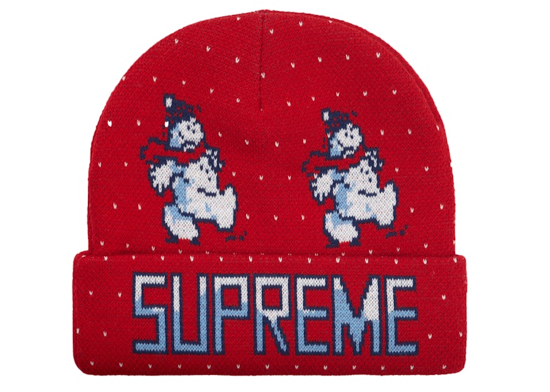 シュプリーム　Snowman Beanie　ネイビーニットキャップ/ビーニー