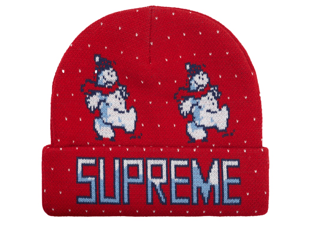 Pre-owned Supreme Snowman Beanie Red