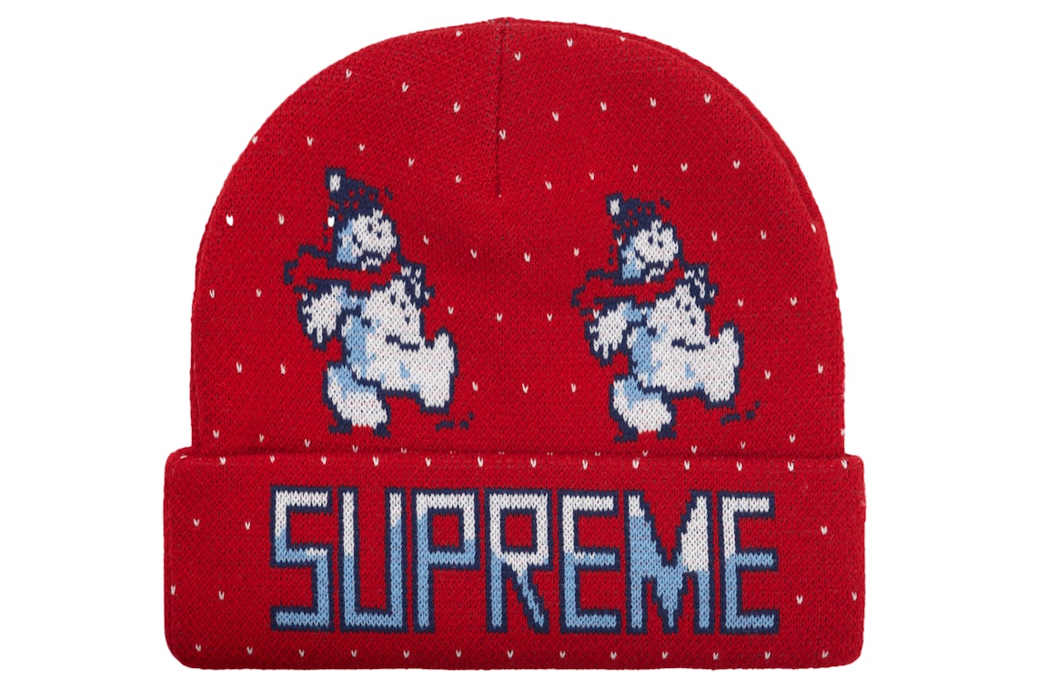 Pre-owned Supreme Snowman Beanie Red