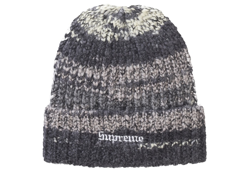 Supreme Space Dye Stripe Beanie Black - FW24 - US