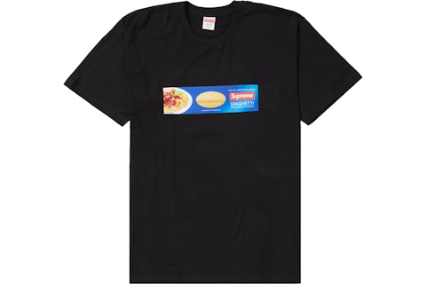 Supreme Spaghetti Tee Black Men's FW21 US - Main Image