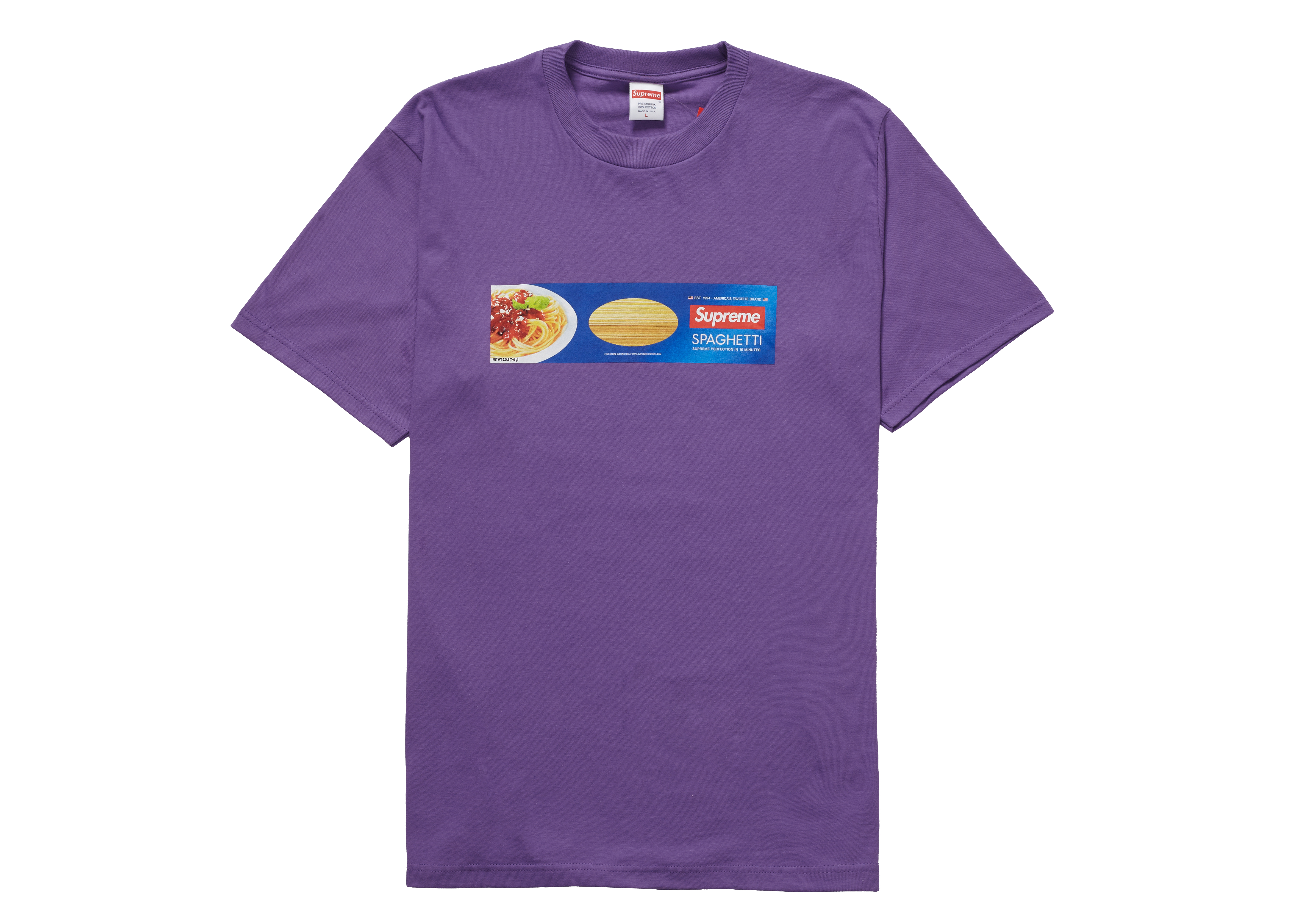 Supreme Spaghetti Tee Purple Men's - FW21 - GB