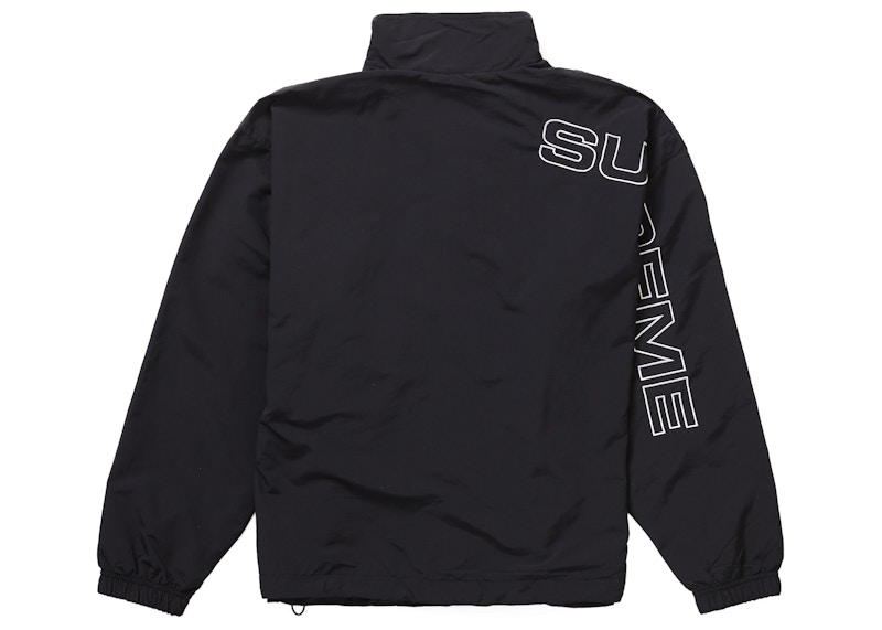 Supreme Spellout Embroidered Track Jacket Black Men's - FW23 - US