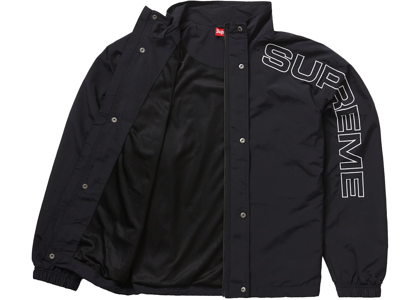 Supreme Spellout Embroidered Track Jacket Black Men's - FW23 - US