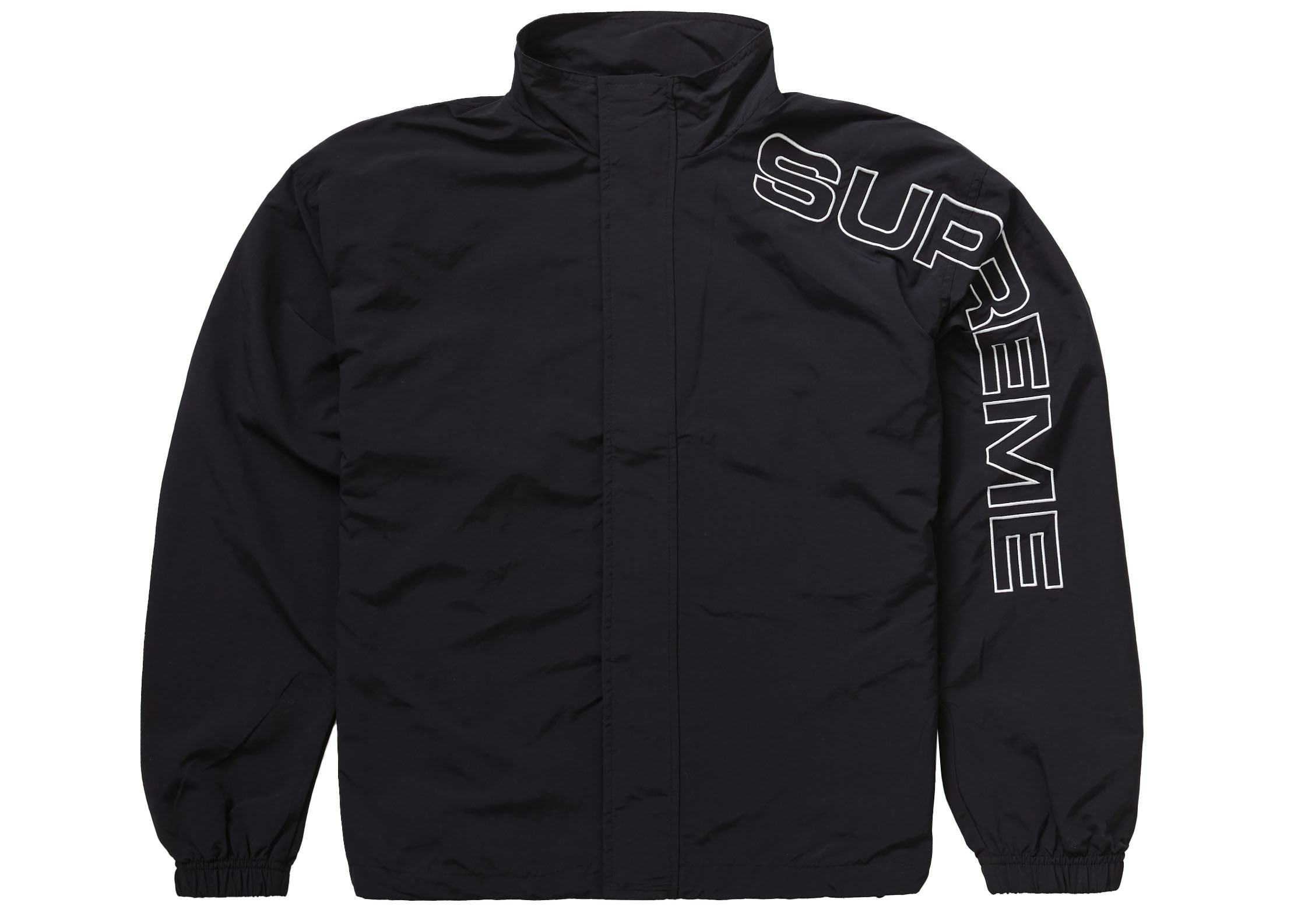 Supreme Spellout Embroidered Track Jacket Dark Blue Men's - FW23 - GB