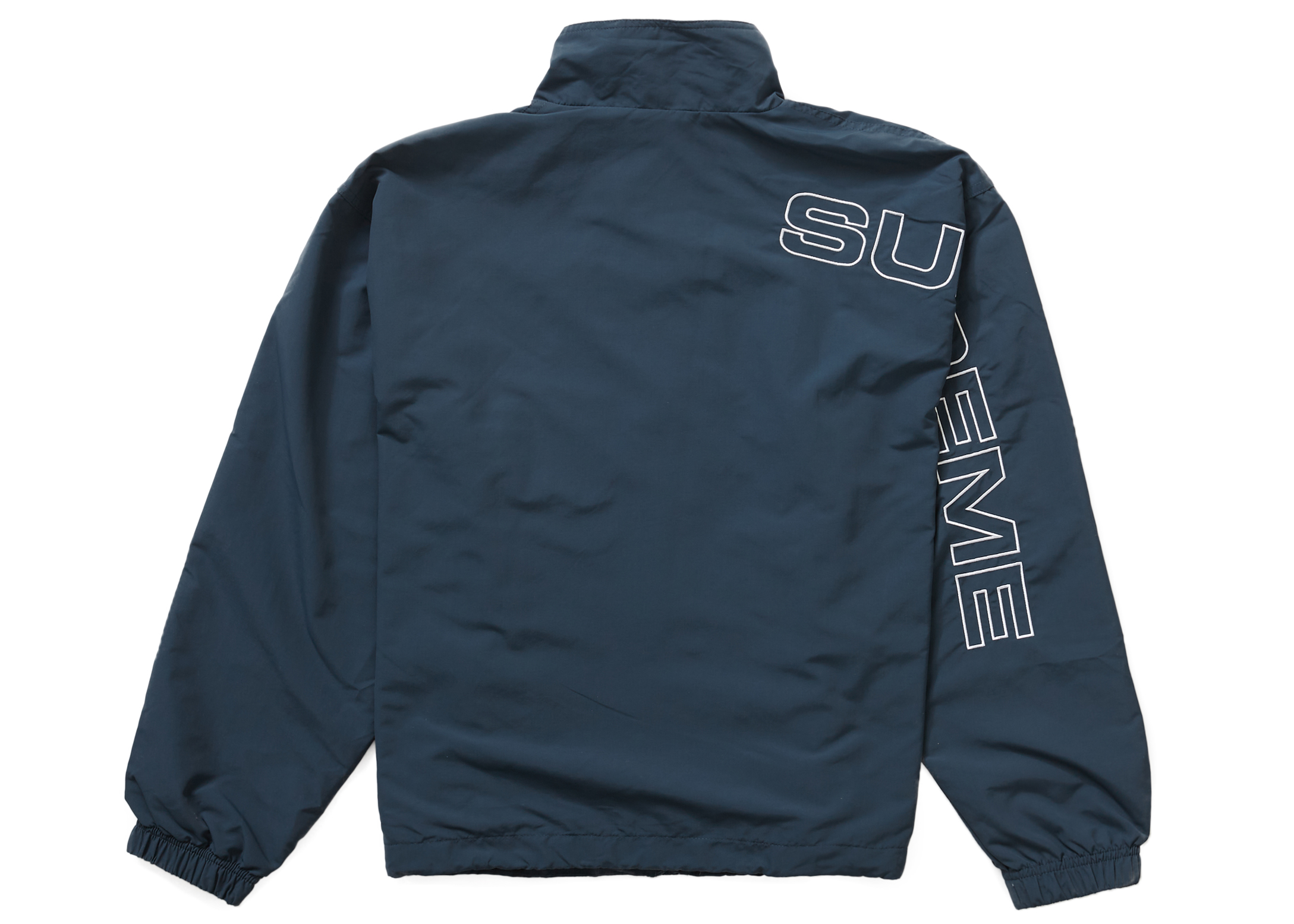 Supreme Spellout Embroidered Track Jacket Dark Blue