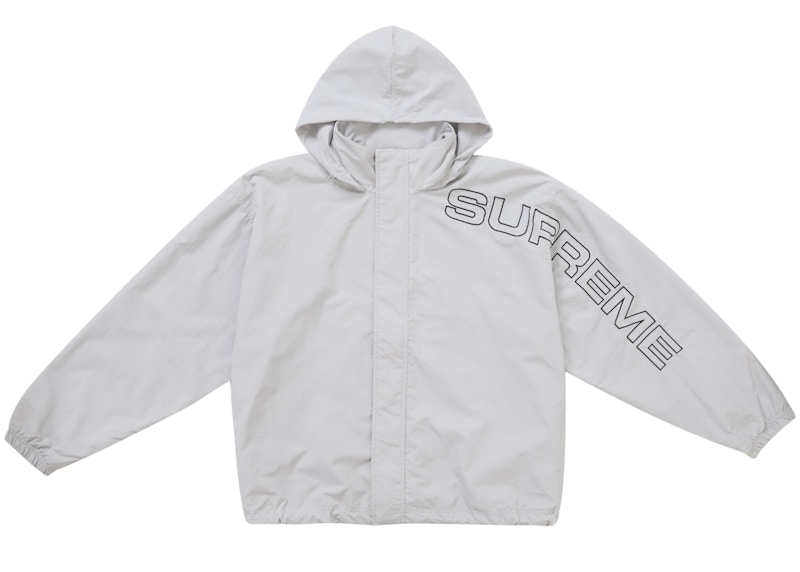 Supreme Spellout Embroidered Track Jacket (FW24) Grey Men's - FW24 - US