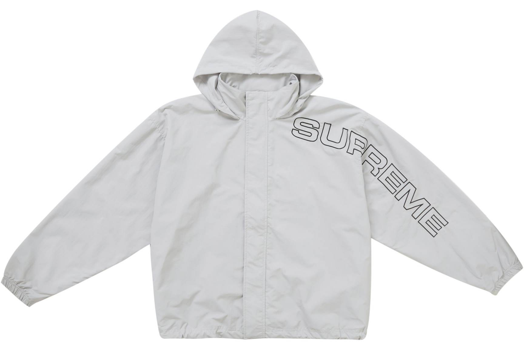 Supreme Spellout Embroidered Track Jacket (FW24) Grey Men's - FW24 - US