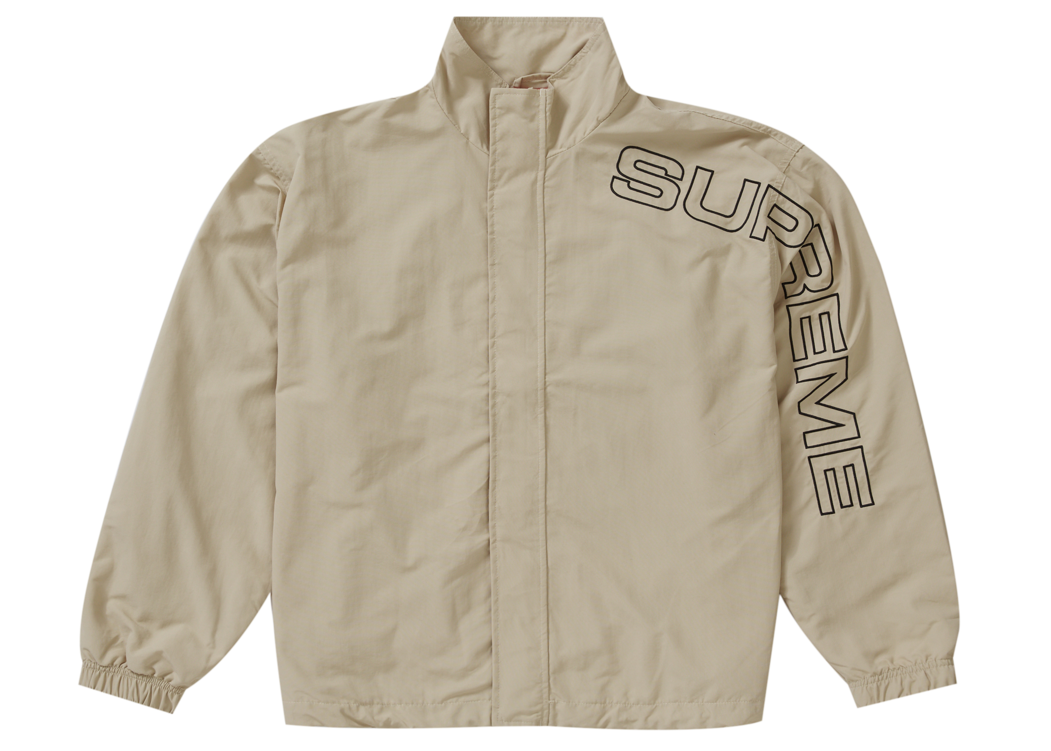 Supreme Spellout Embroidered Track Jacket Sand Men's - FW23 - US