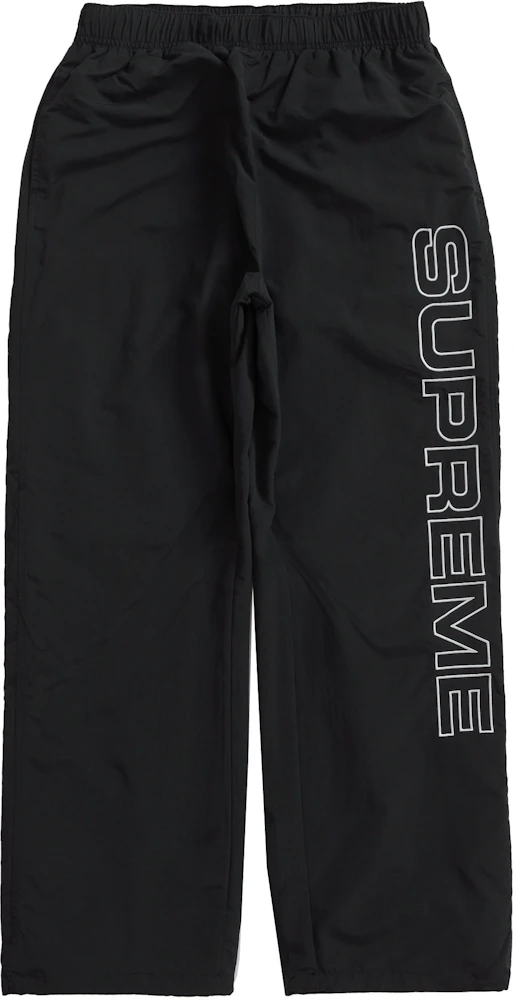 Supreme S Paneled Belted Track Pant Black  Black pants, Track pants, Mens  fashion inspiration