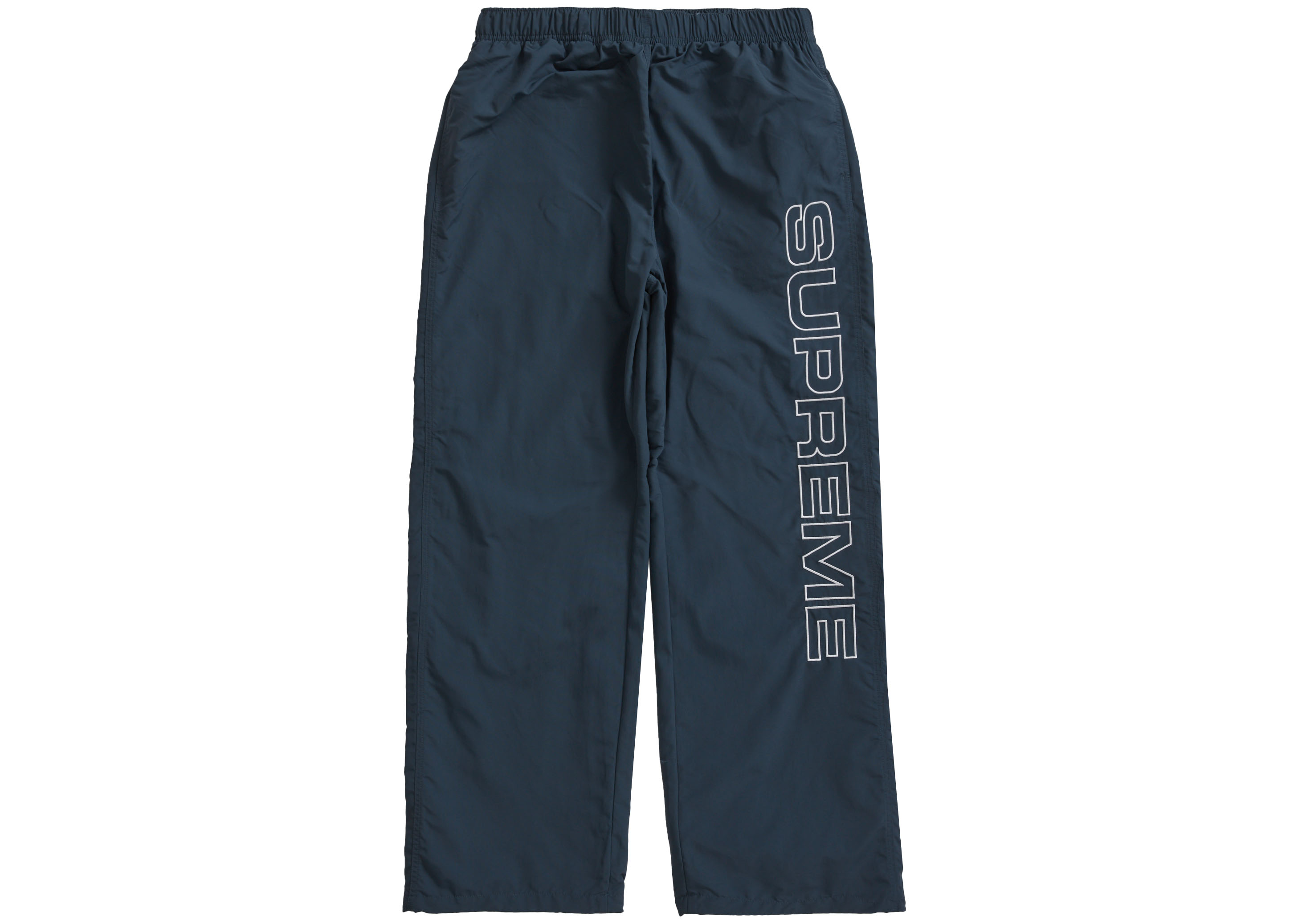 Supreme Spellout Embroidered Track Pant Dark Blue Men's - FW23 - US