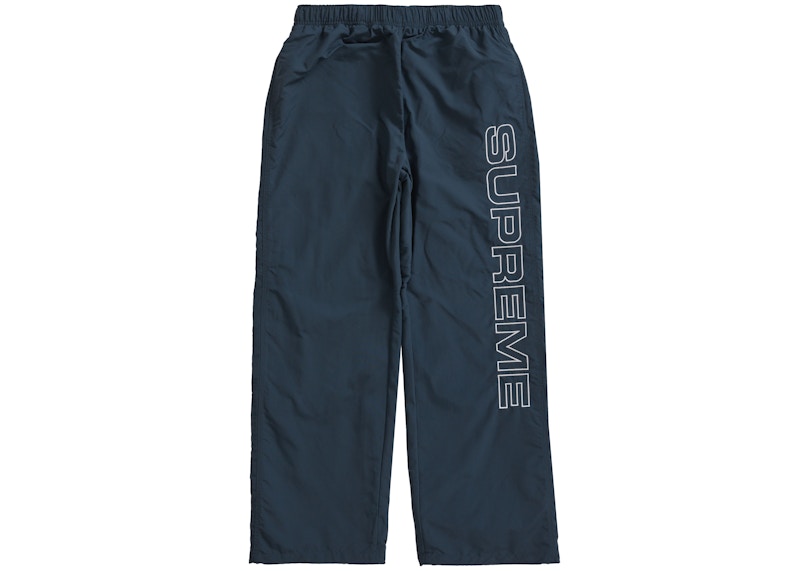 supreme logo track pants nylon