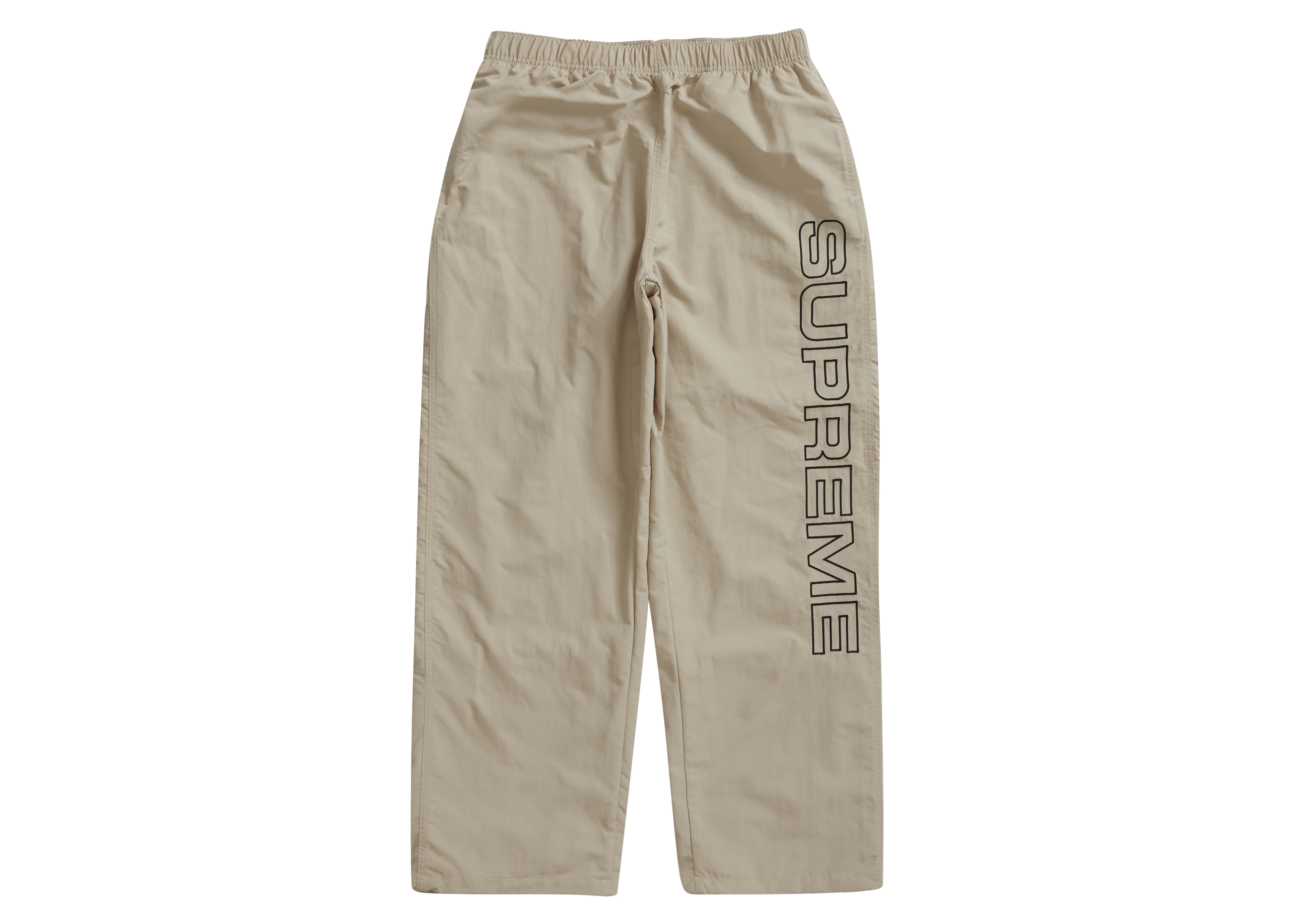 Supreme Spellout Embroidered Track Pant Sand Men's - FW23 - US