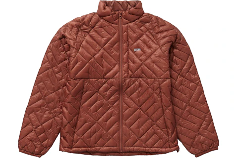 Supreme Spellout Quilted Lightweight Down Jacket Rust - SS22 - DE