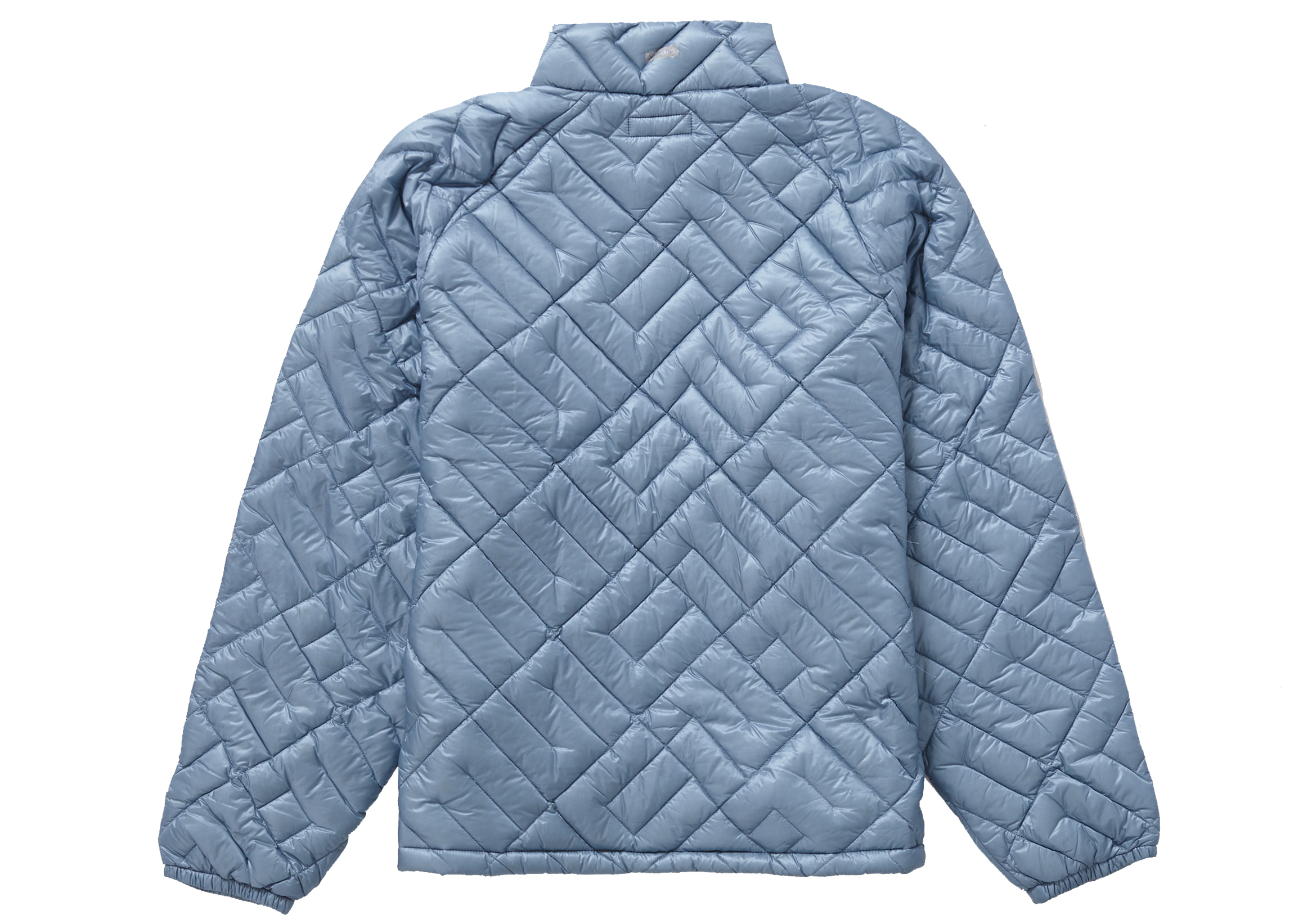Supreme Spellout Quilted Lightweight Down Jacket Slate Men's 