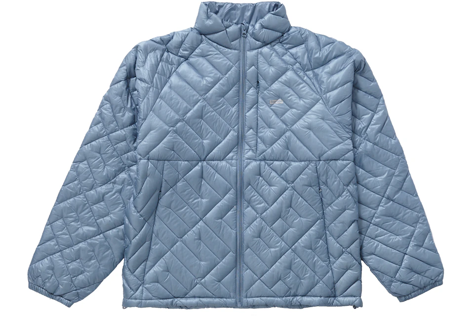 Supreme Spellout Quilted Lightweight Down Jacket Slate - SS22 Men's - GB