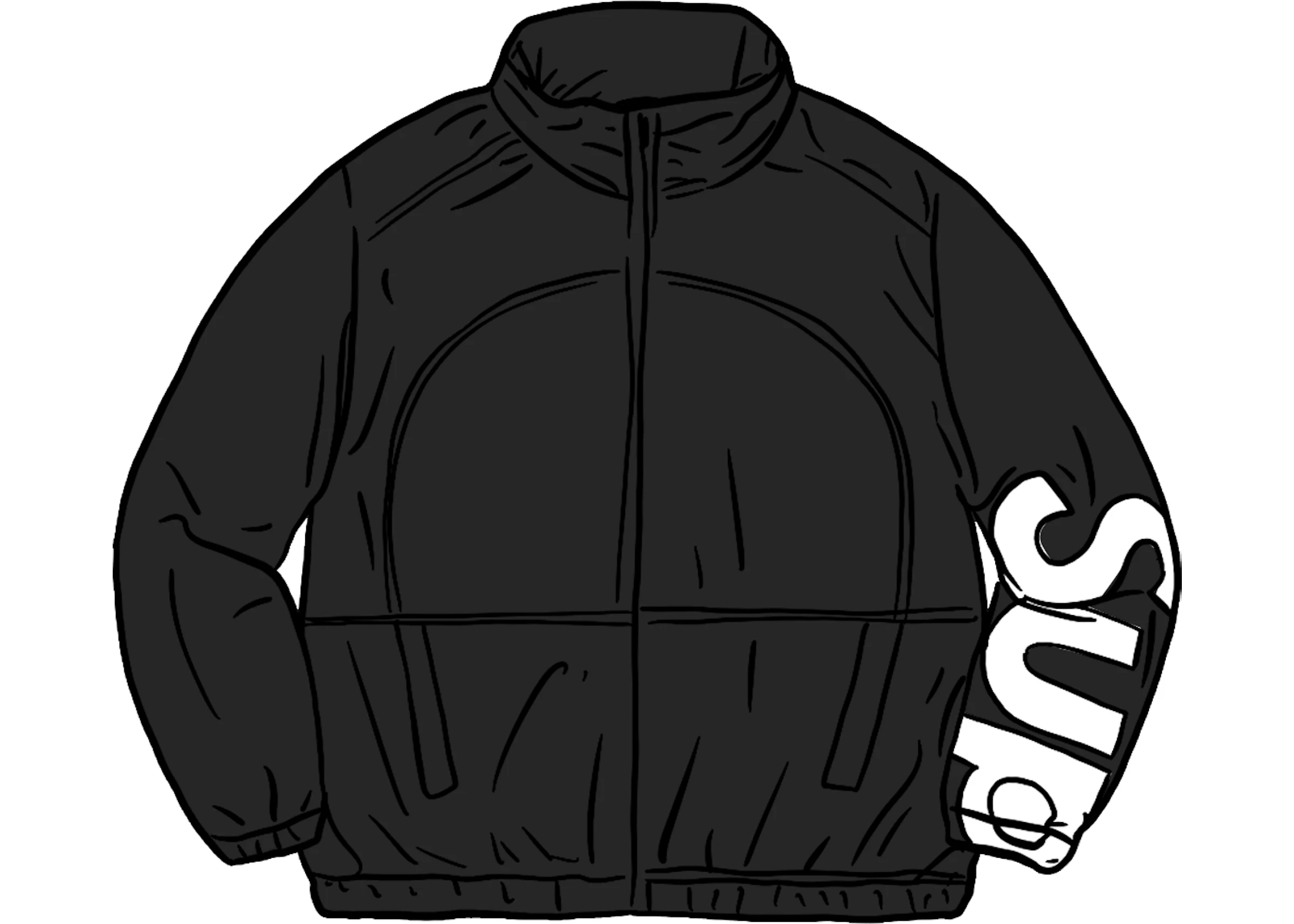 Supreme Spellout Track Jacket Black