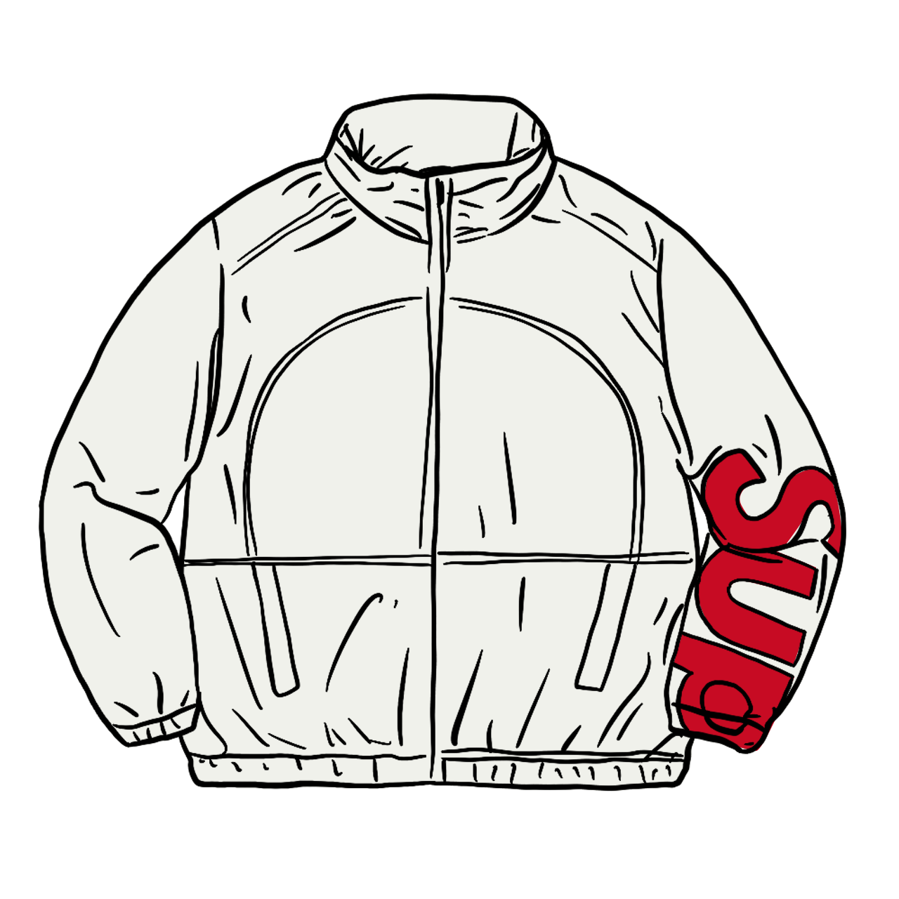 Supreme Spellout Track Jacket White