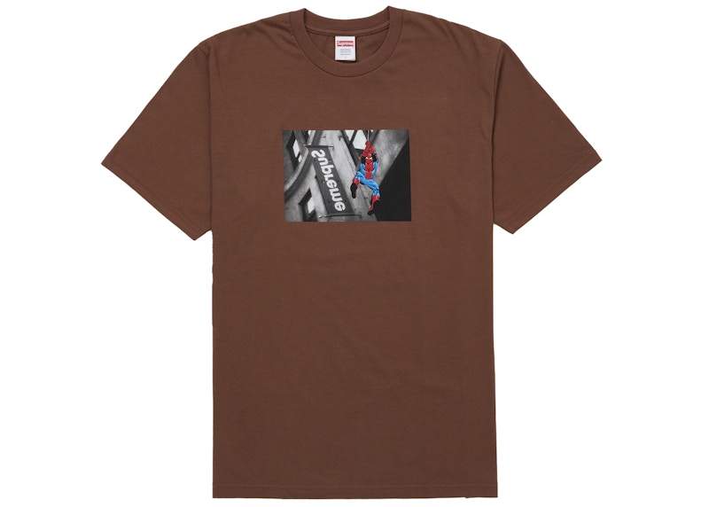 Supreme Spider-Man Tee Brown Men's - SS26 - US