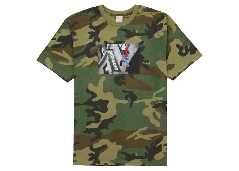 Supreme Outline Crusher Woodland Camo 迷彩 Supreme-Spider-Man-Tee-