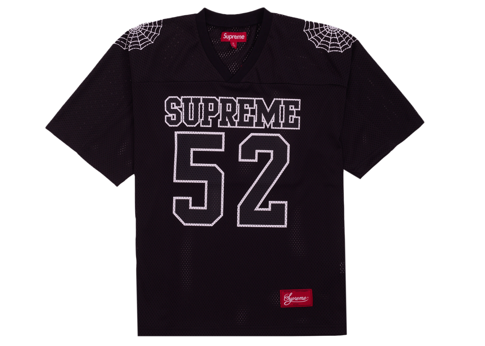 Supreme Championships Embroidered Football Jersey Black Men's ...