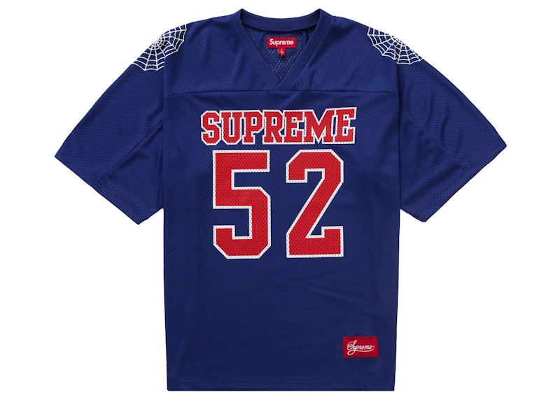 Supreme Spiderweb Football Jersey Navy Men's - SS24 - US