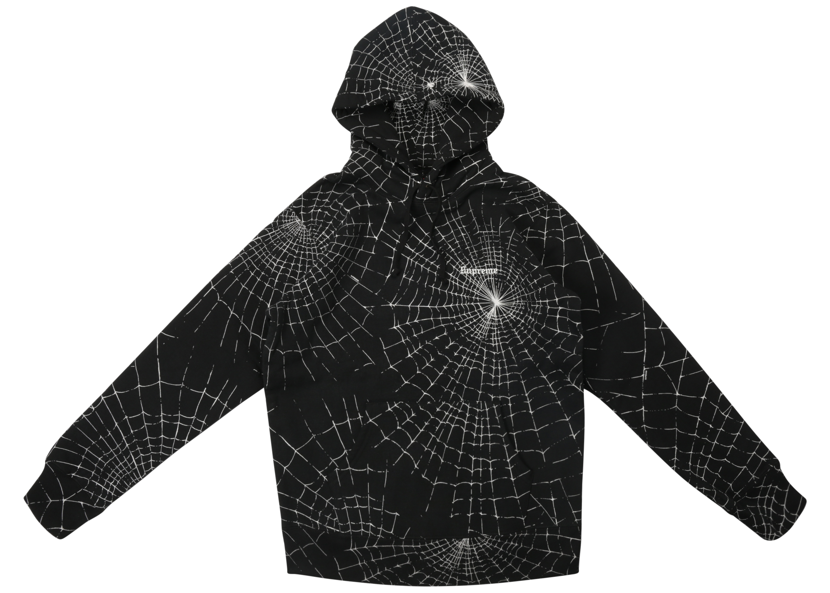 Supreme Spiderweb Hooded Sweatshirt Black Men's - FW16 - US