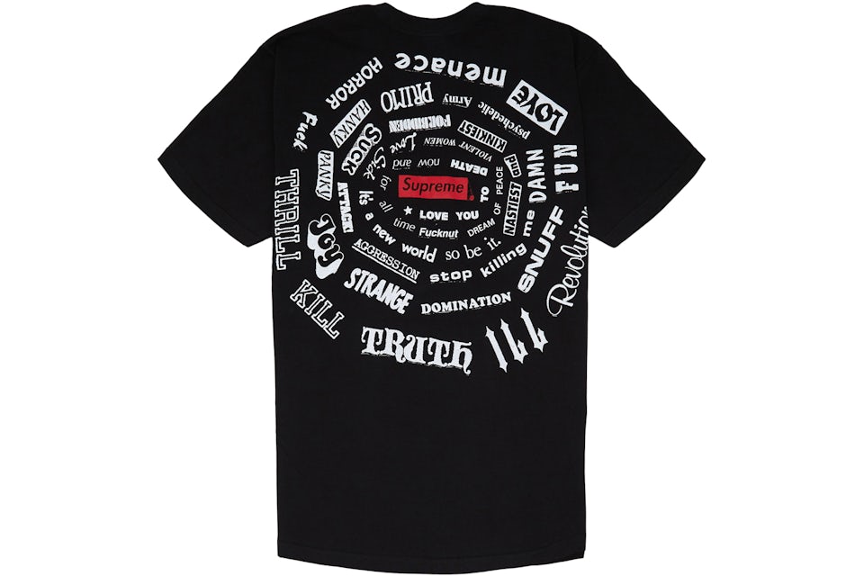 Supreme spiral tee navy Clearance